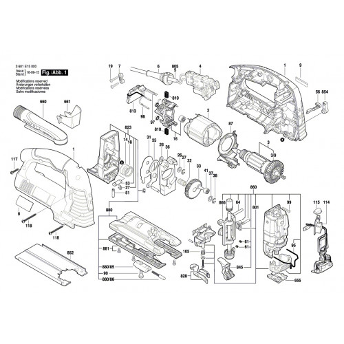 Запчасти для лобзика Bosch GST 140BCE